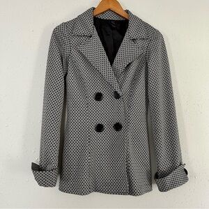 Wrapper Black White Blazer Jacket Office Formal X O Small